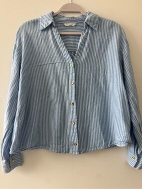 Zara Terez Blue & White Striped Top